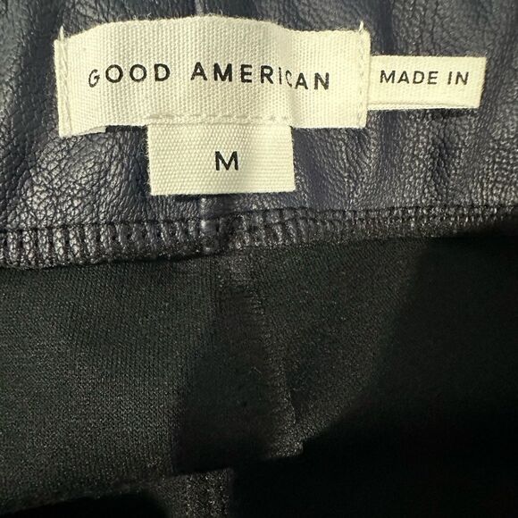 Good American Better Than Leather Leggings Navy Blue New! - Picture 6 of 7